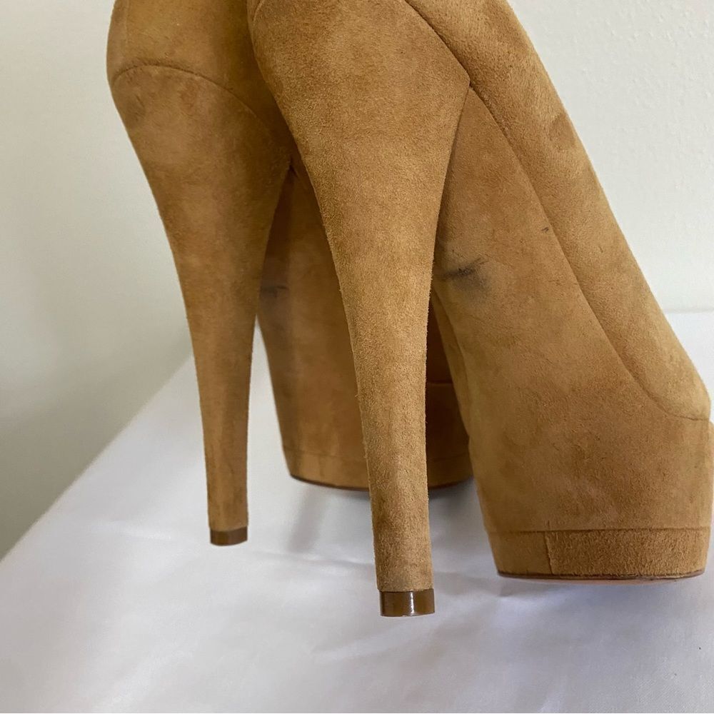 CASADEI Suede Triple Platform Heels - Picture 9 of 12